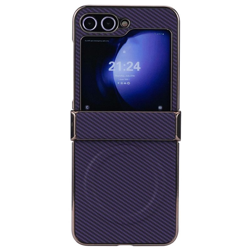 Skal Samsung Galaxy Z Flip 7 Fe Magnetisk Kolfiberstruktur