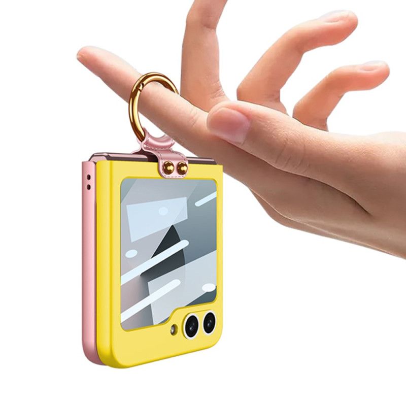 Skal Samsung Galaxy Z Flip 7 Fe Magnetiskt Gångjärnsskydd Och Tvåfärgat Stativ