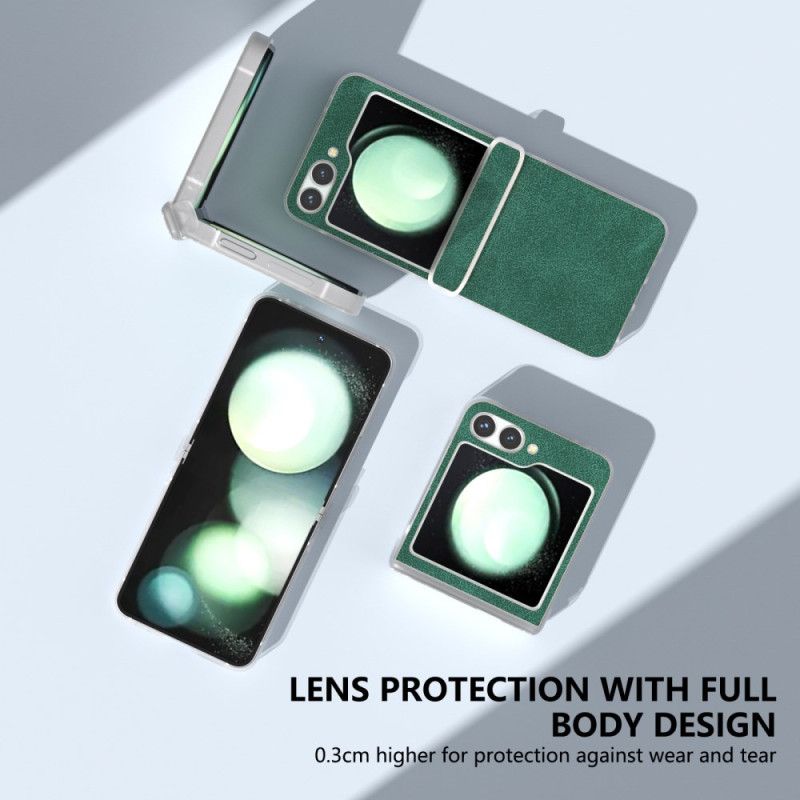 Skal Samsung Galaxy Z Flip 7 Fe Matt Lädereffekt