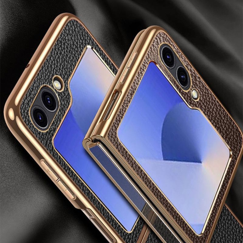 Skal Samsung Galaxy Z Flip 7 Fe Telefonfodral Äkta Läder