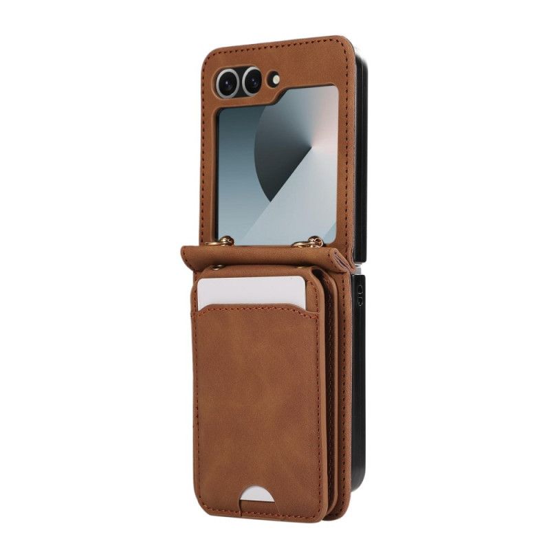 Skal Samsung Galaxy Z Flip 7 Fe Telefonfodral Korthållare Och Axelrem
