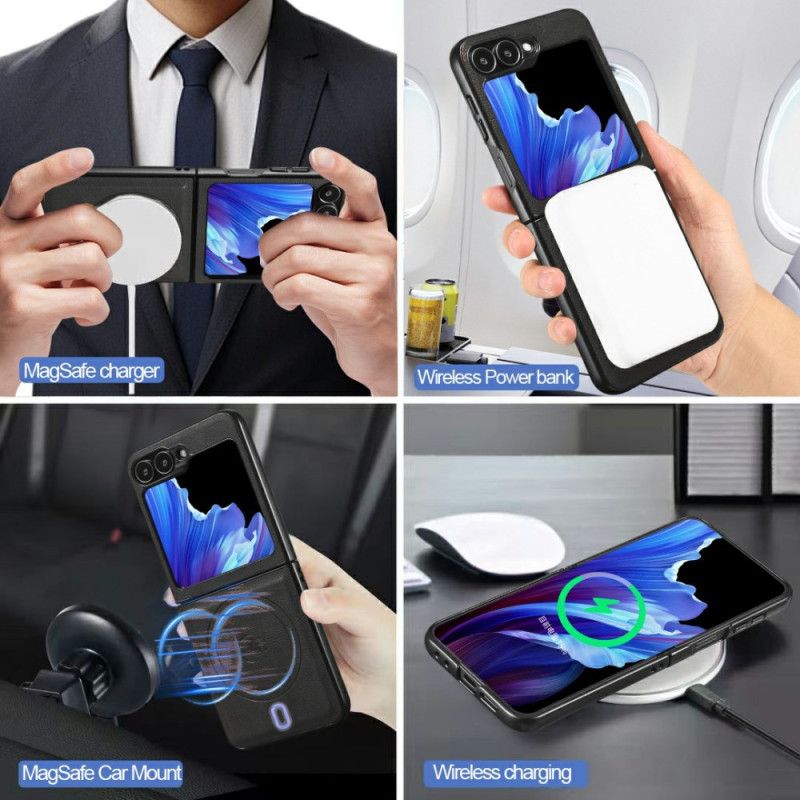 Skal Samsung Galaxy Z Flip 7 Fe Telefonfodral Magnetisk Med Avtagbar Korthållare