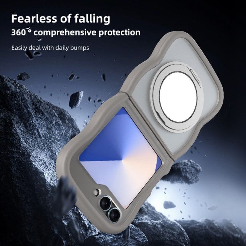 Skal Samsung Galaxy Z Flip 7 Fe Telefonfodral Roterande Stativ Och Inbyggd Spegel