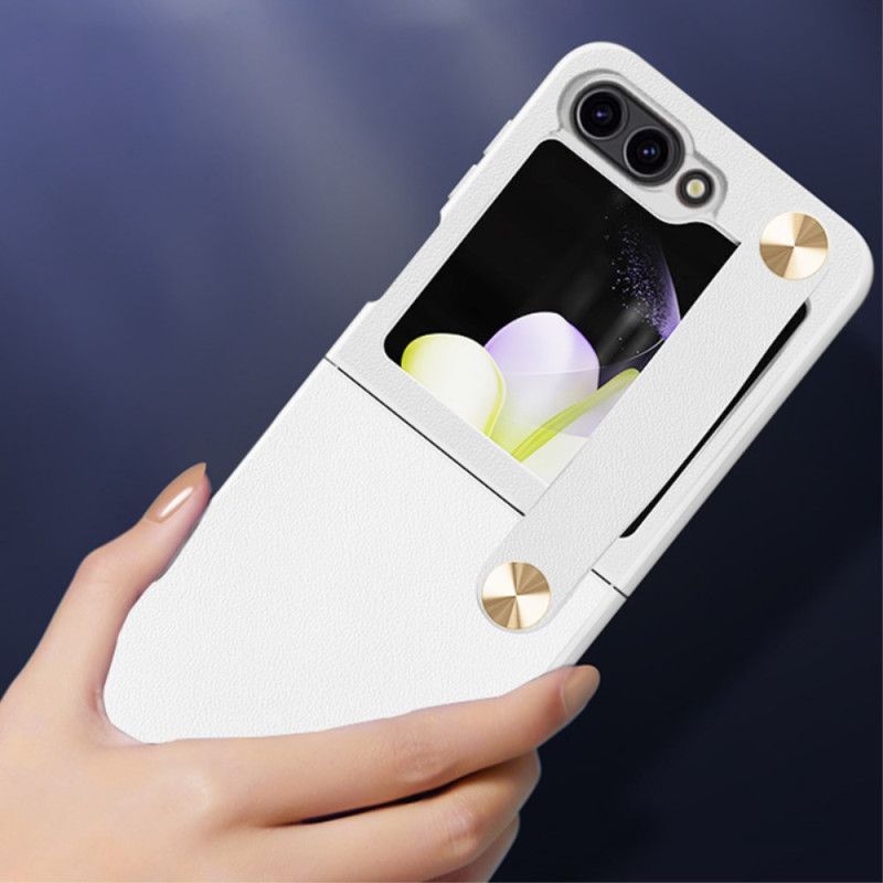 Skal Samsung Galaxy Z Flip 7 Fe Telefonfodral Ultratunn Gkk-läderrem