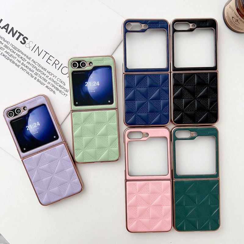 Skal Samsung Galaxy Z Flip 7 Fe Vadderade Kanter Med Metalleffekt