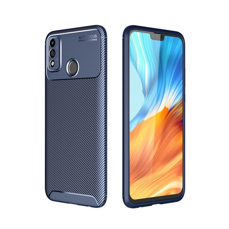Skal Honor 9X Lite Svart Flexibel Kolfiberstruktur