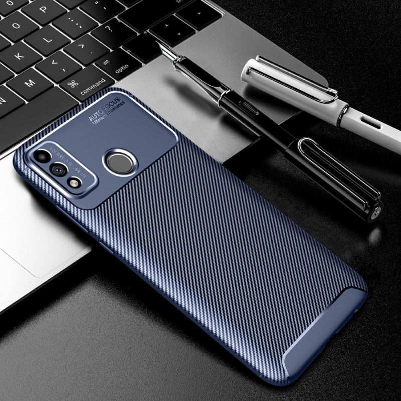 Skal Honor 9X Lite Svart Flexibel Kolfiberstruktur