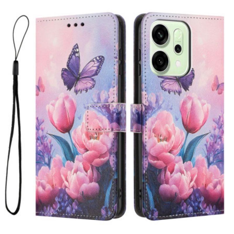 Fodral För Oppo Reno 14f 5g Blomsterdekorationer
