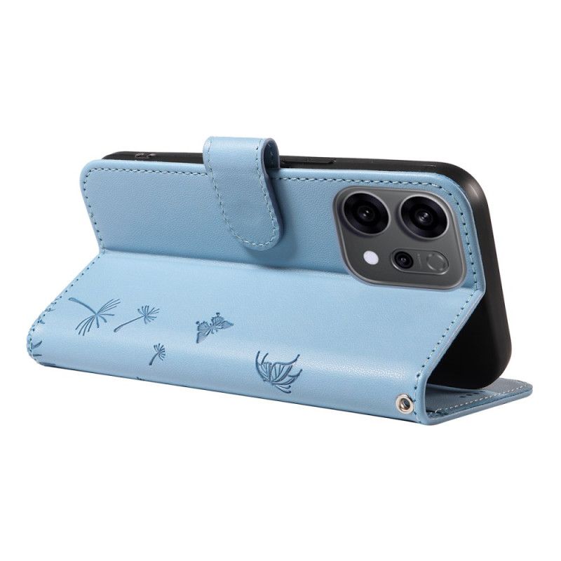 Fodral Oppo Reno 14f 5g Maskrosor Med Snöre