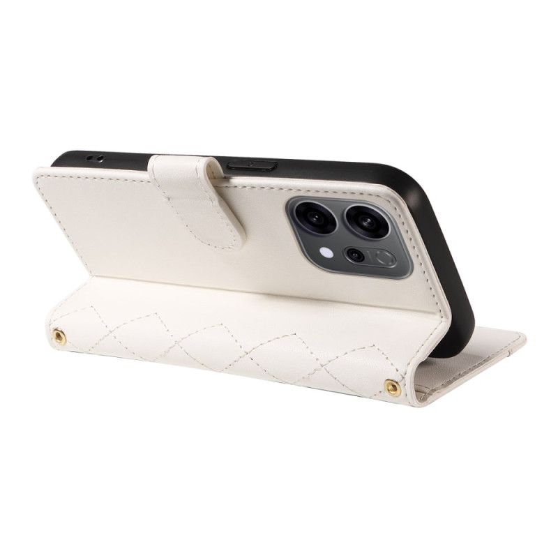 Fodral Oppo Reno 14f 5g Quiltad Med Rem Och Axelrem