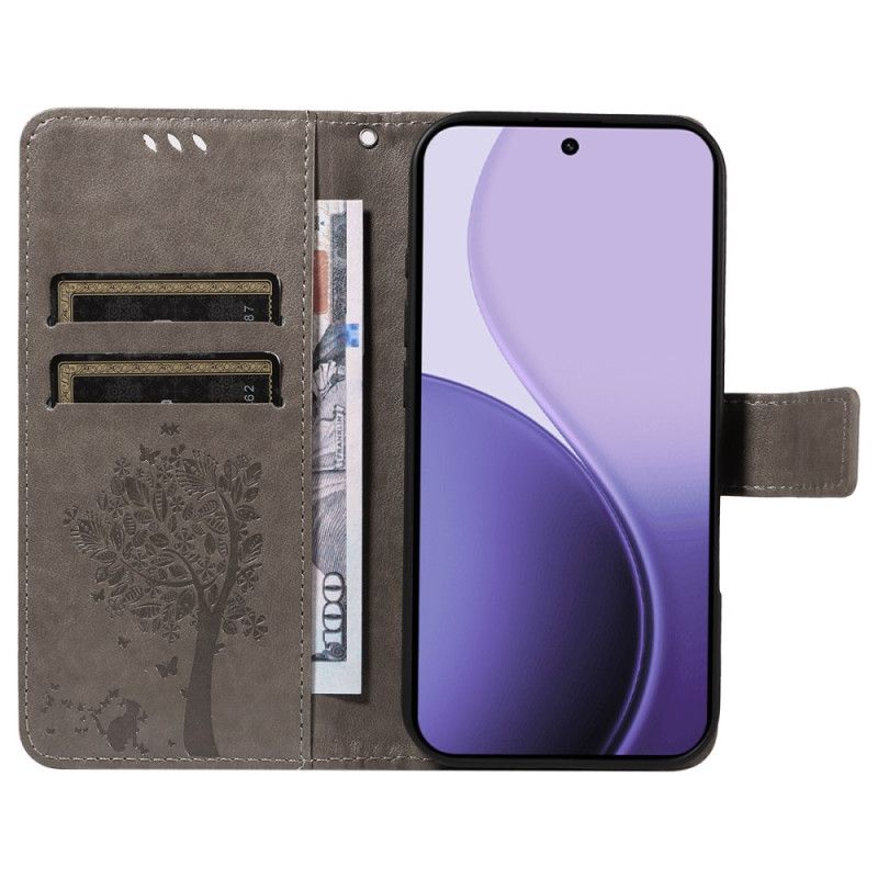 Fodral Oppo Reno 14f 5g Träd Och Katt