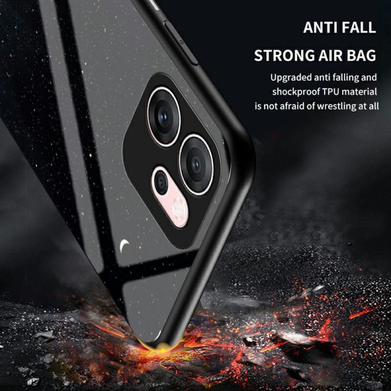 Skal Oppo Reno 14f 5g Himmelsfärgat Härdat Glas