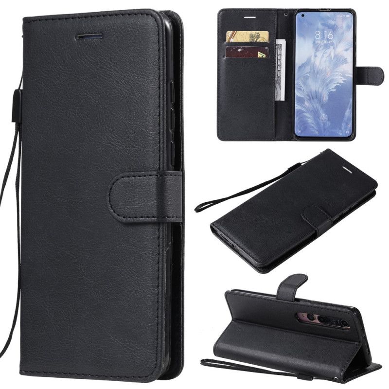 Fodral Xiaomi Mi 10 / 10 Pro Svart Läderarmbandstil