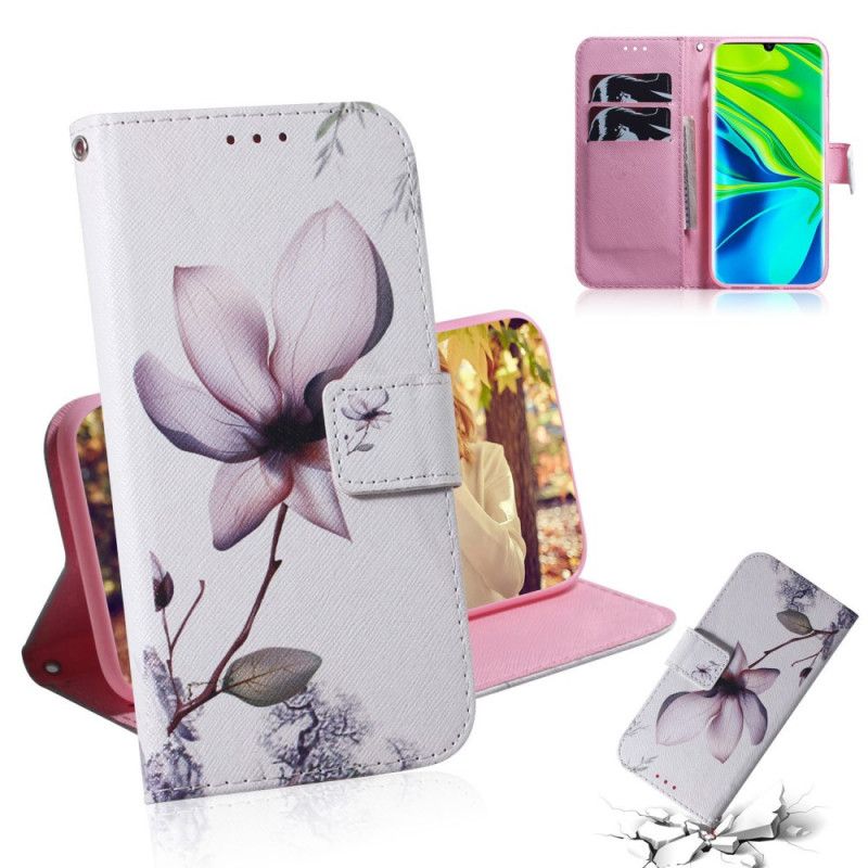 Läderskal Xiaomi Mi 10 / 10 Pro En Rosa Blomma