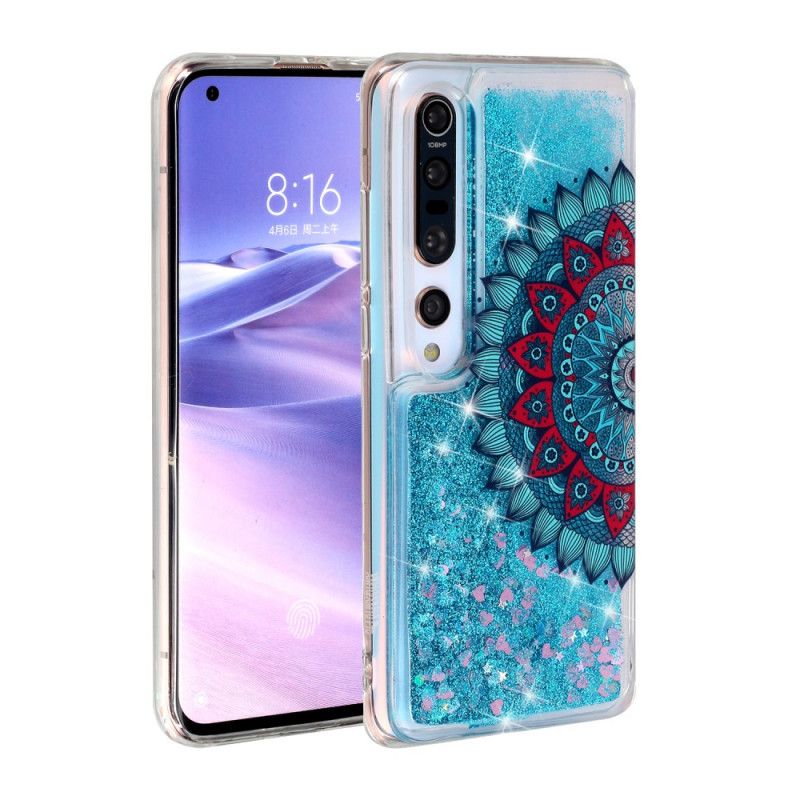 Skal för Xiaomi Mi 10 / 10 Pro Mörkblå Glittermandala