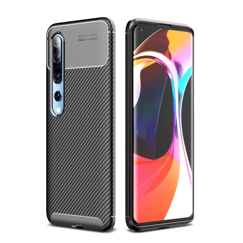 Skal för Xiaomi Mi 10 / 10 Pro Svart Flexibel Kolfiber