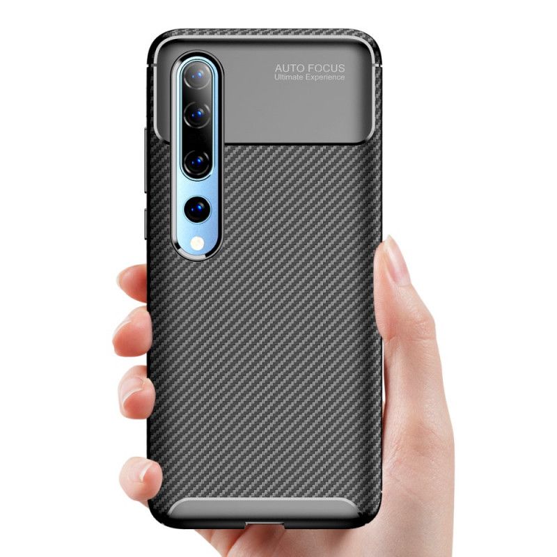 Skal för Xiaomi Mi 10 / 10 Pro Svart Flexibel Kolfiber