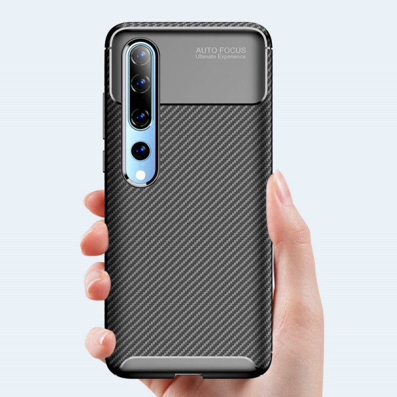 Skal för Xiaomi Mi 10 / 10 Pro Svart Flexibel Kolfiber