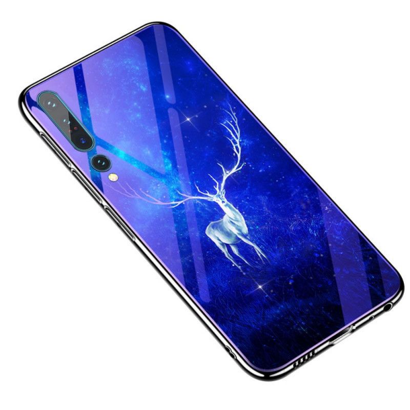 Skal Xiaomi Mi 10 / 10 Pro Mörkblå Härdat Glas Och Animaliskt Silikon
