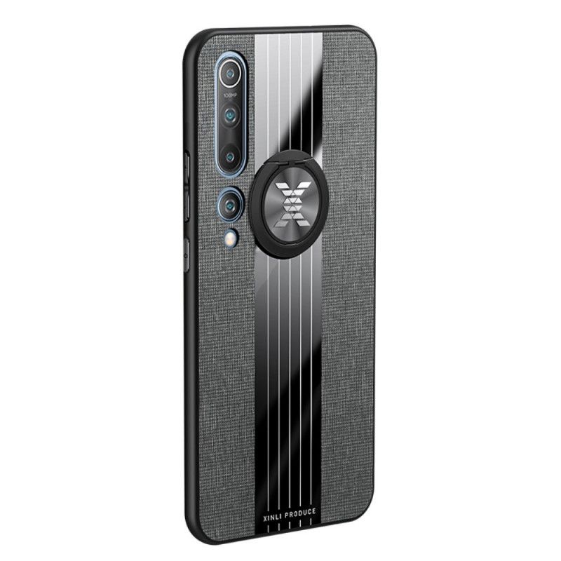 Skal Xiaomi Mi 10 / 10 Pro Svart Mobilskal Hybrid- Och Jeansstruktur Med Stödring