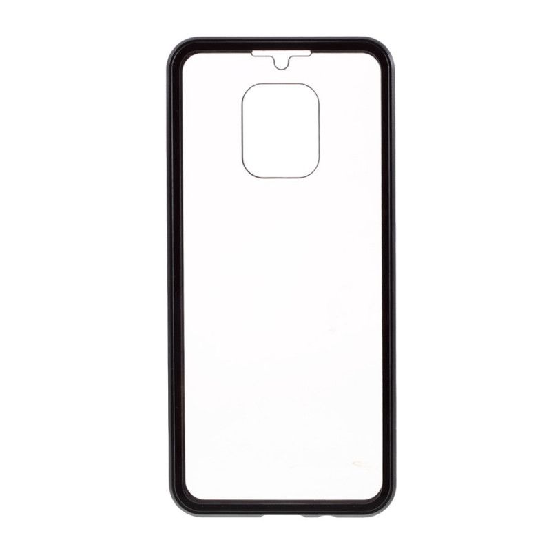 Skal för Xiaomi Redmi 10X / 10X Pro Svart Fram Och Bak Härdat Glas Och Metall