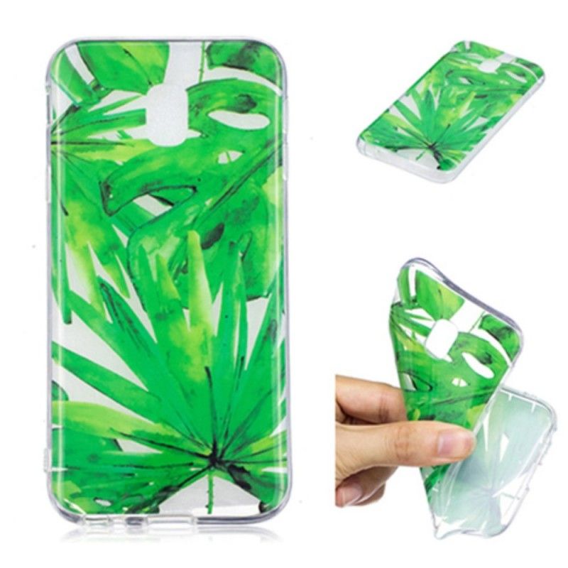 Skal Samsung Galaxy J3 2017 Mobilskal Genomskinliga Löv
