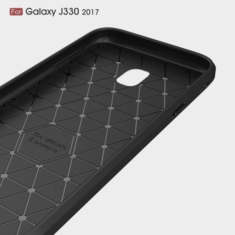 Skal Samsung Galaxy J3 2017 Svart Borstad Kolfiber