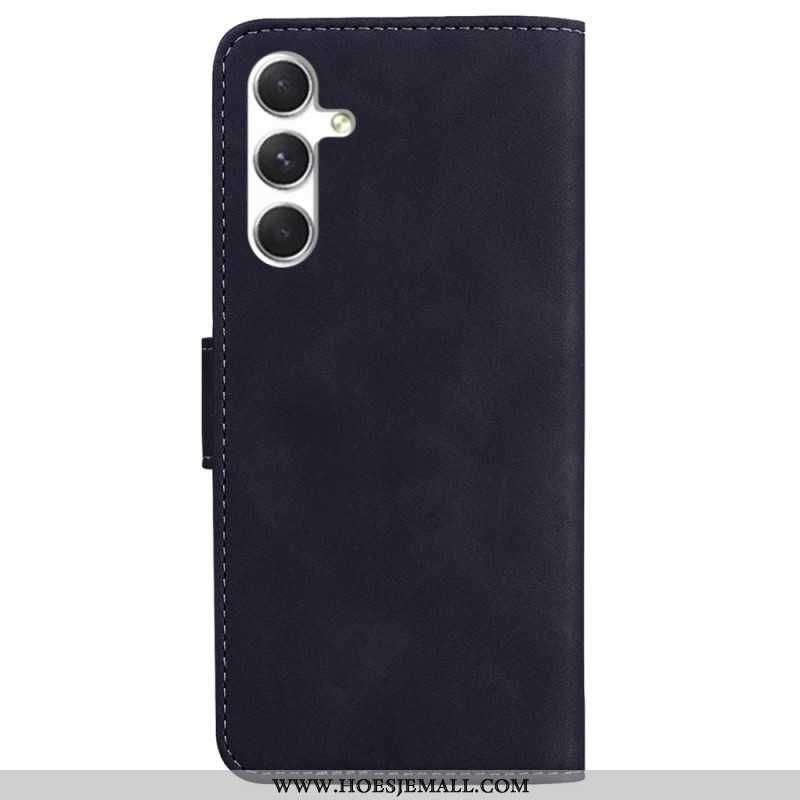 Läderfodral Samsung Galaxy S24 5g Telefonfodral Fjäril Med Rem