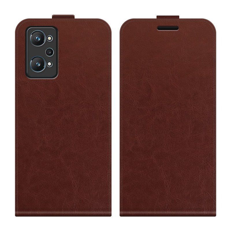 Folio-fodral Realme GT Neo 3T / Neo 2 Läderfodral Vertikal Klaff I Lädereffekt
