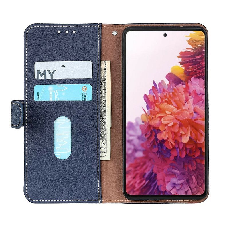 Fodral Oppo A16 / A16s Litchi Khazneh Läder