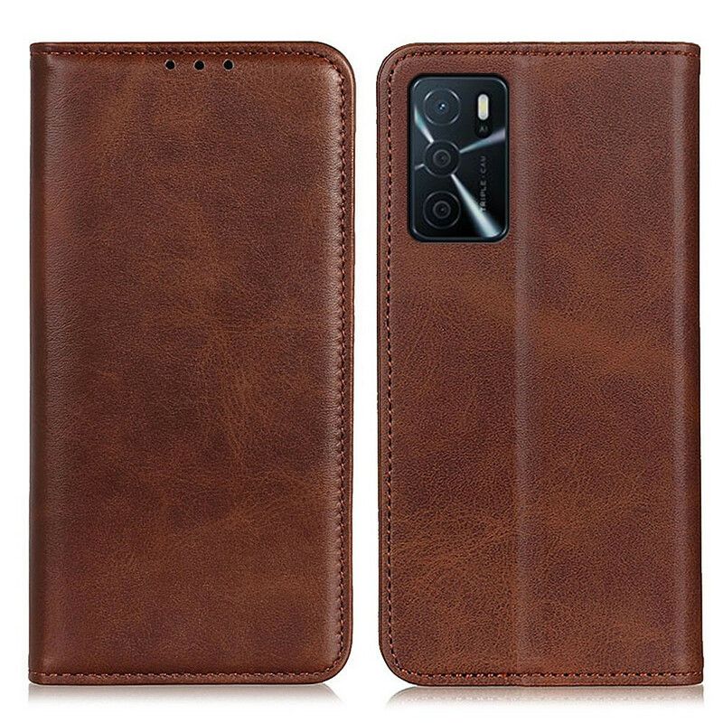 Folio-fodral Oppo A16 / A16s Sober Split Läder