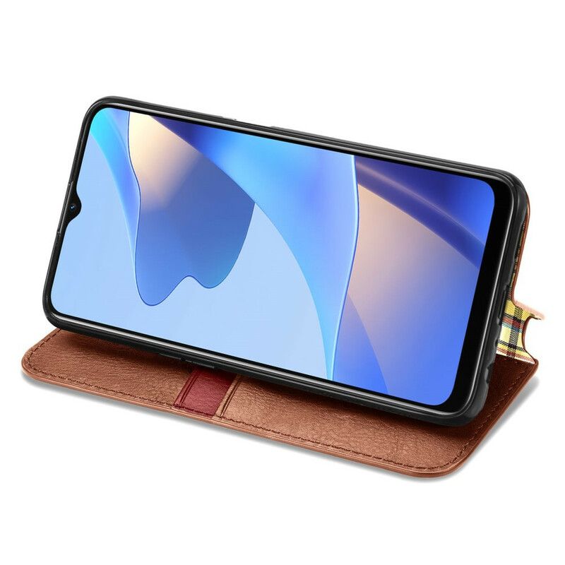 Folio-fodral Oppo A16 / A16s Telefonfodral Diamantstruktur I Lädereffekt