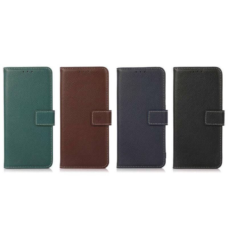 Läderskal Fodral Oppo A16 / A16s Litchi-lädereffektsömmar