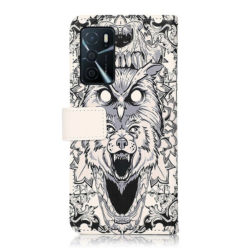 Läderskal Fodral Oppo A16 / A16s Vilda Djur
