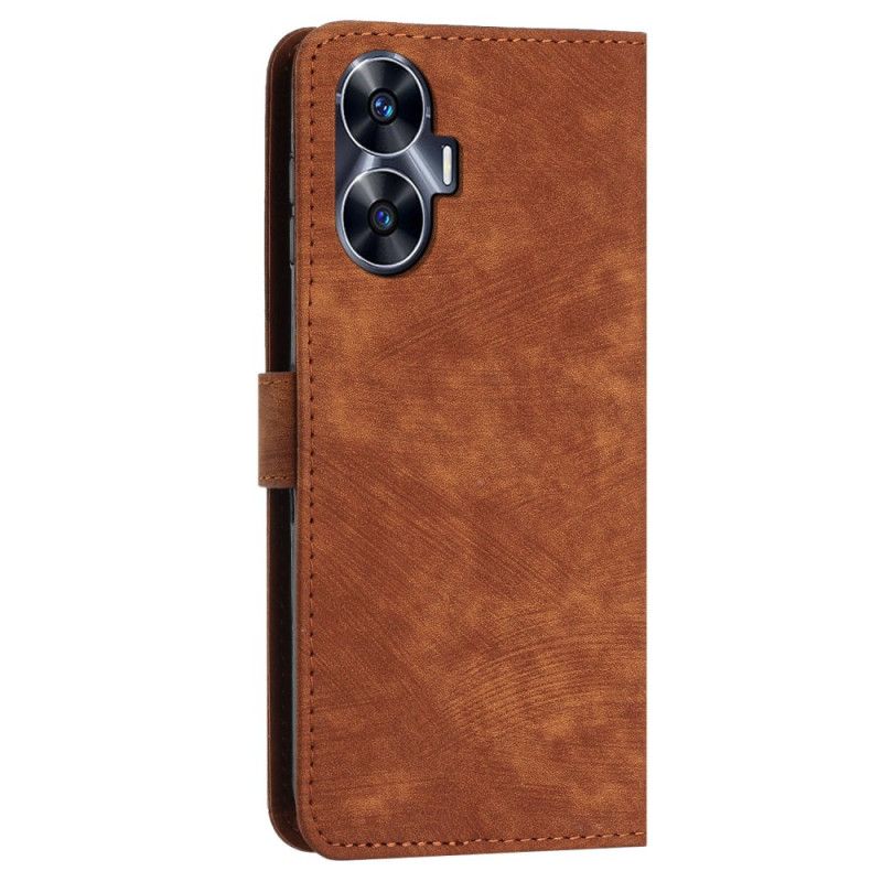 Fodral För Realme C55 Geometriska Linjer Med Snodd