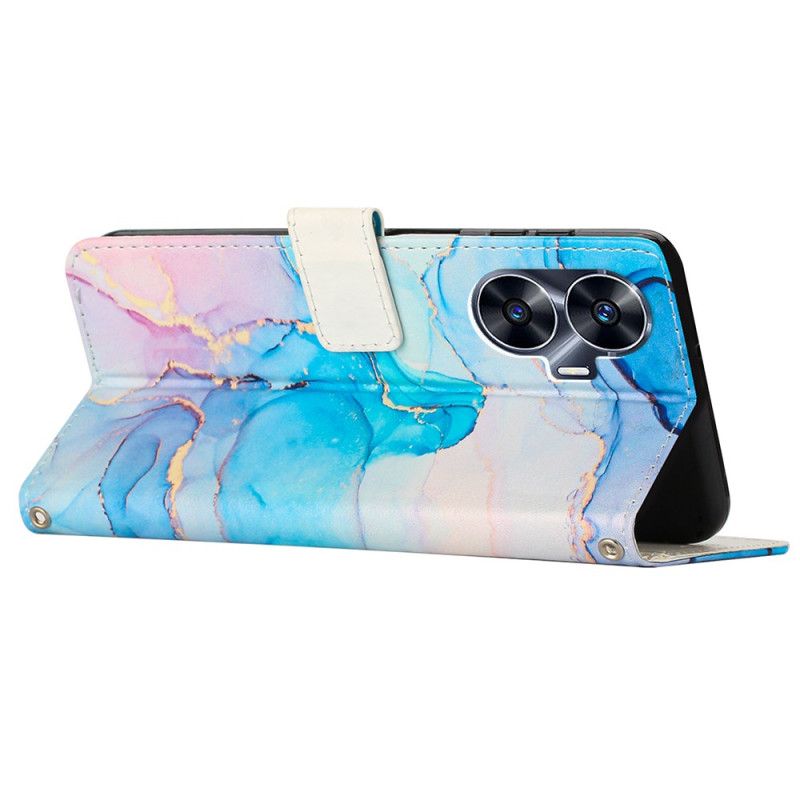 Fodral För Realme C55 Marmor Med Snodd