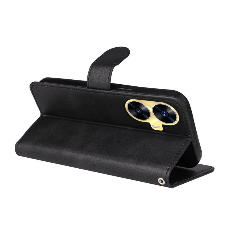 Fodral Realme C55 Lädertexturerad Rem