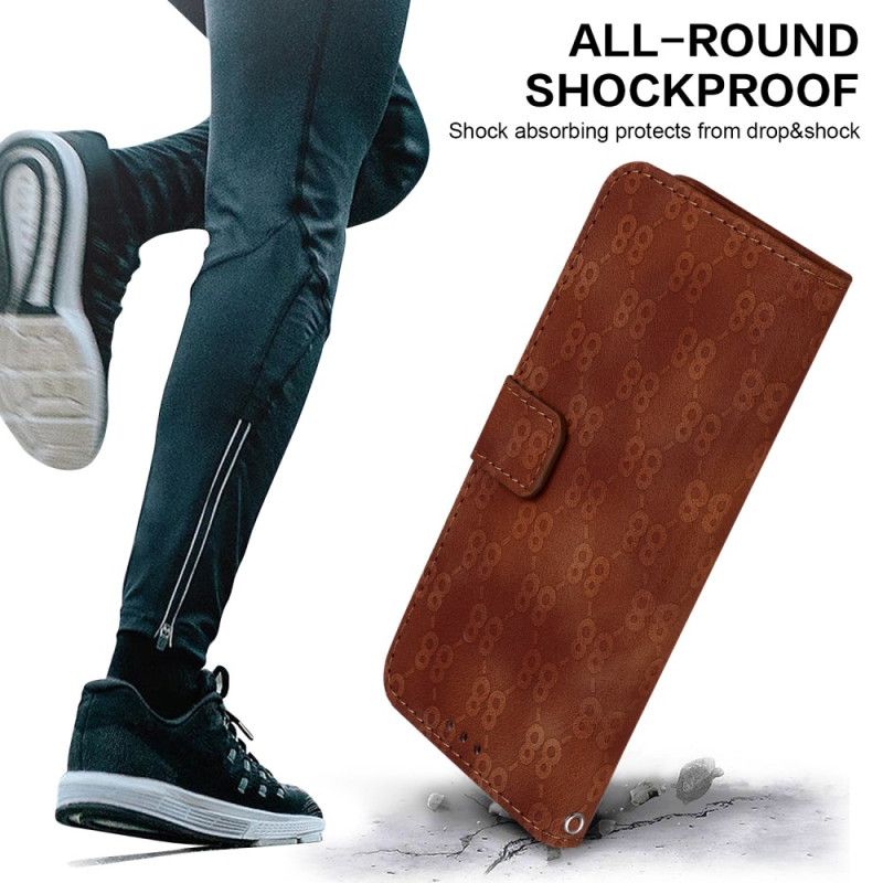 Läderfodral Realme C55 Telefonfodral Design 88 Med Rem