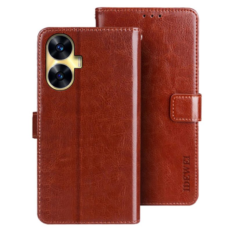 Läderfodral Realme C55 Telefonfodral Texturerad Idewei