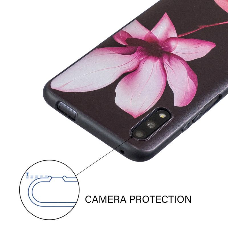 Skal Honor 9X Pro Präglad Rosa Blomma