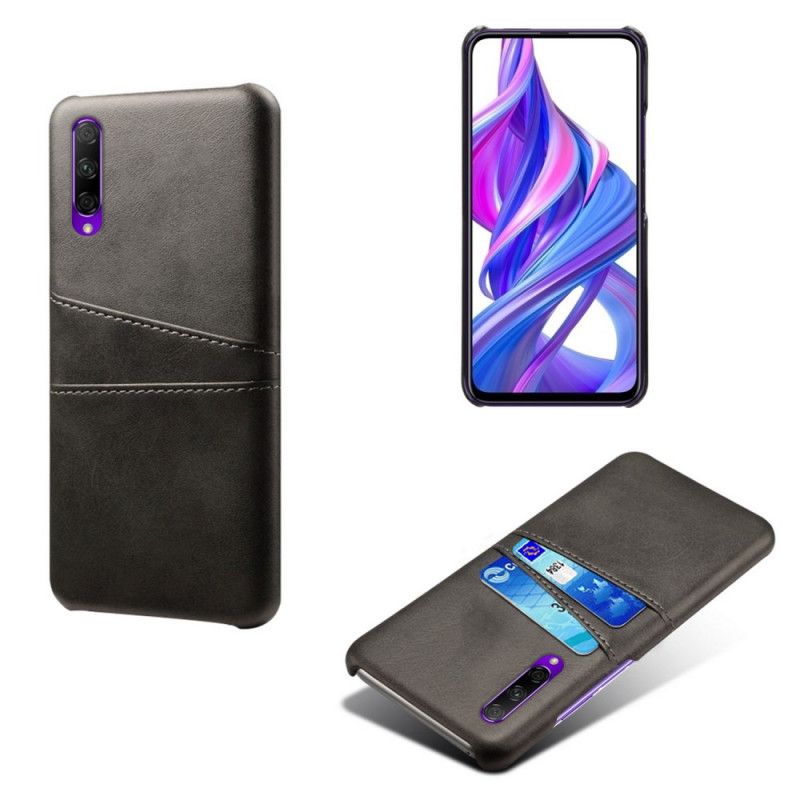 Skal Honor 9X Pro Röd Korthållare I Lädereffekt