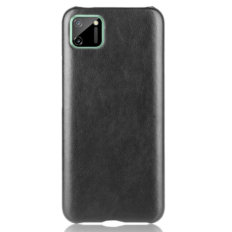 Skal Realme C11 Svart Prestanda Lychee Läder Effekt