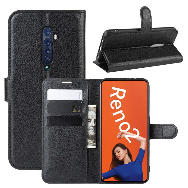 Fodral för Oppo Reno 2 Svart Klassisk