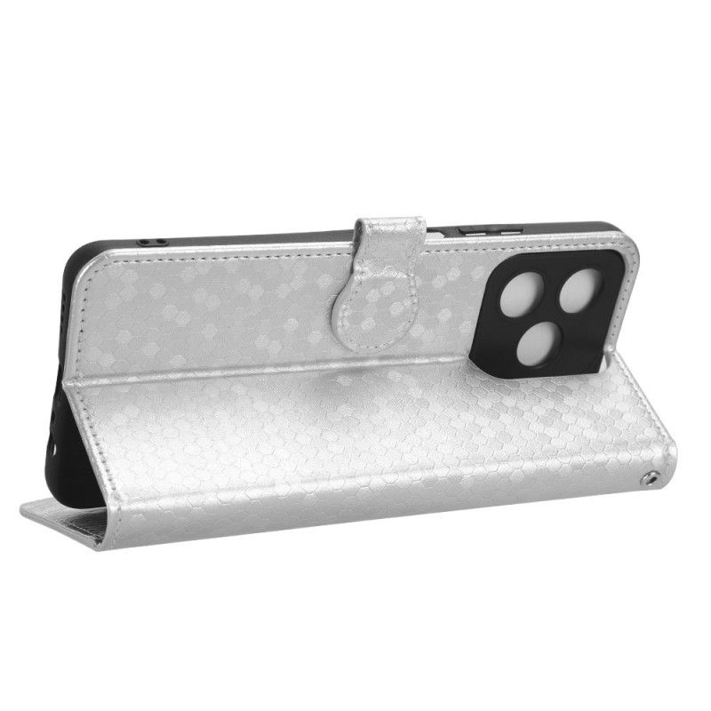 Läderskal Fodral Realme C53 Glitterprickar Med Snodd