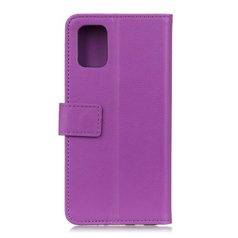 Fodral Xiaomi Redmi 9t Enkel Glänsande Lädereffekt