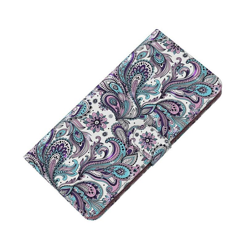 Läderfodral Xiaomi Redmi 9t Telefonfodral Blommönster