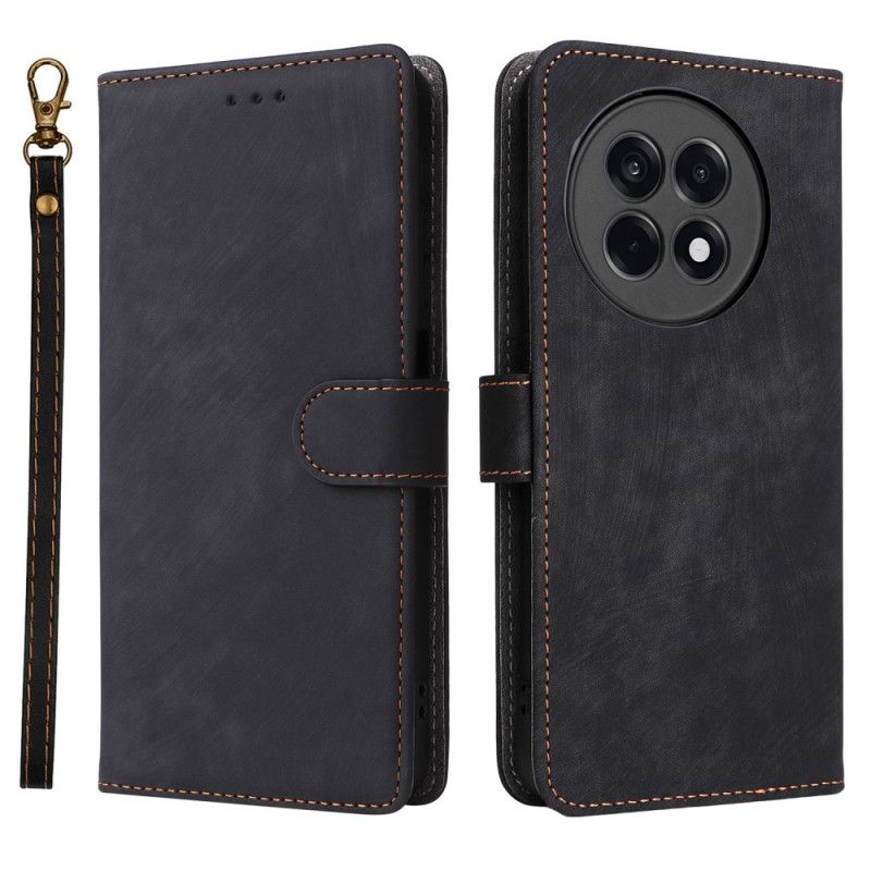 Fodral För Oneplus 13r Rfid-blockerande Lädereffekt Med Rem