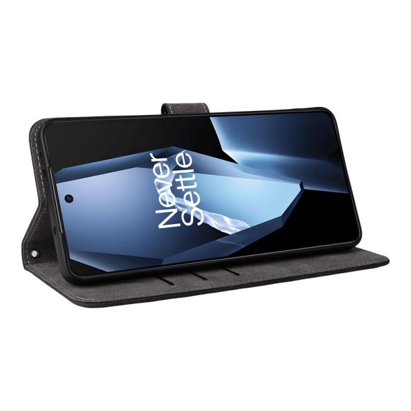 Fodral För Oneplus 13r Rfid-blockerande Lädereffekt Med Rem