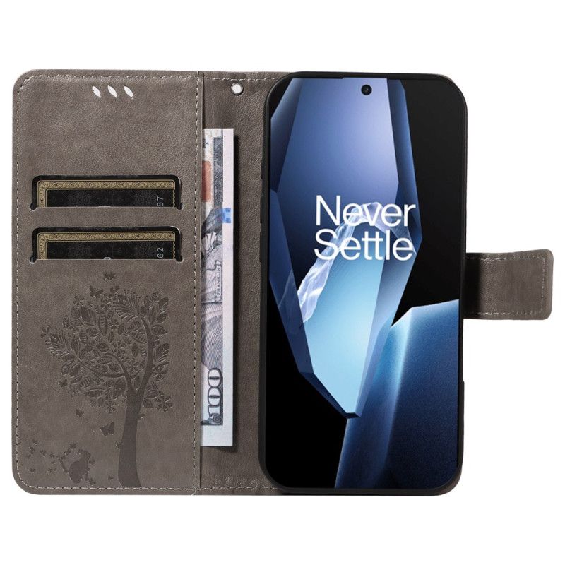 Fodral För Oneplus 13r Träd Och Katt