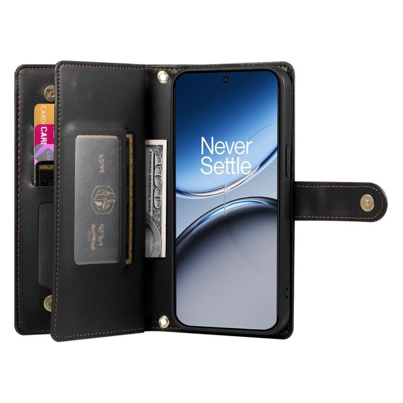 Fodral Oneplus 13r Plånbok Med Rem Och Axelrem